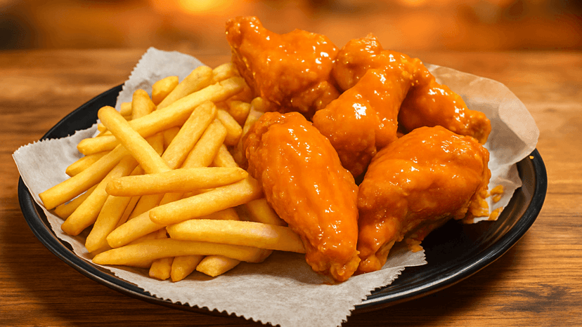5 Wings with Fries