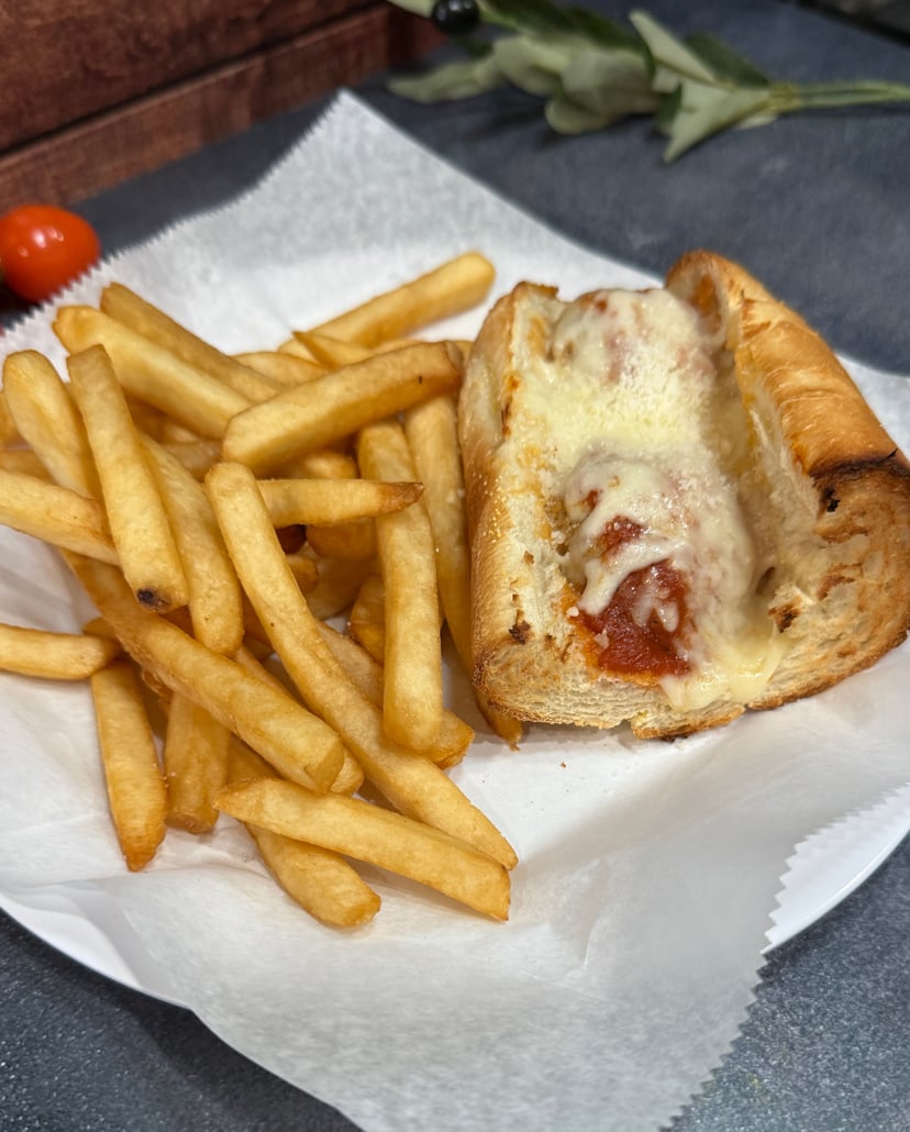 1/2 Meatball Parm Sub w/ Fries